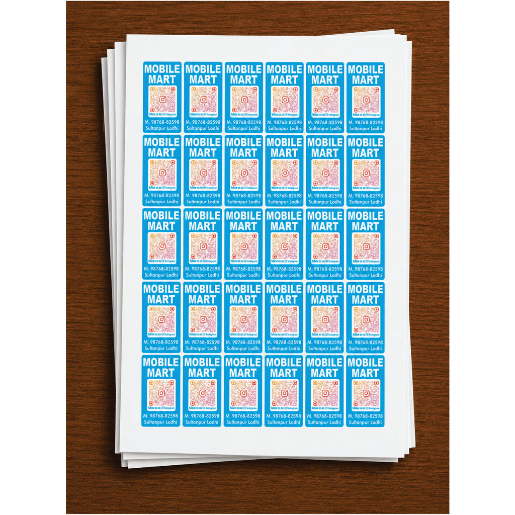 CUSTOM STICKER MO 60| 100 SHEETS
