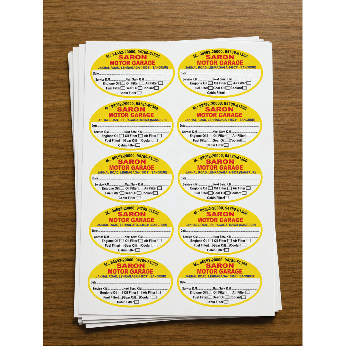 CUSTOM STICKER CR 06| 100 SHEETS