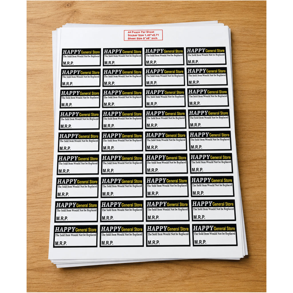 CUSTOM STICKER GE 06 | 100 SHEETS