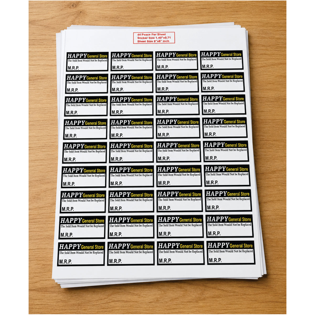 CUSTOM STICKER GE 06 | 100 SHEETS