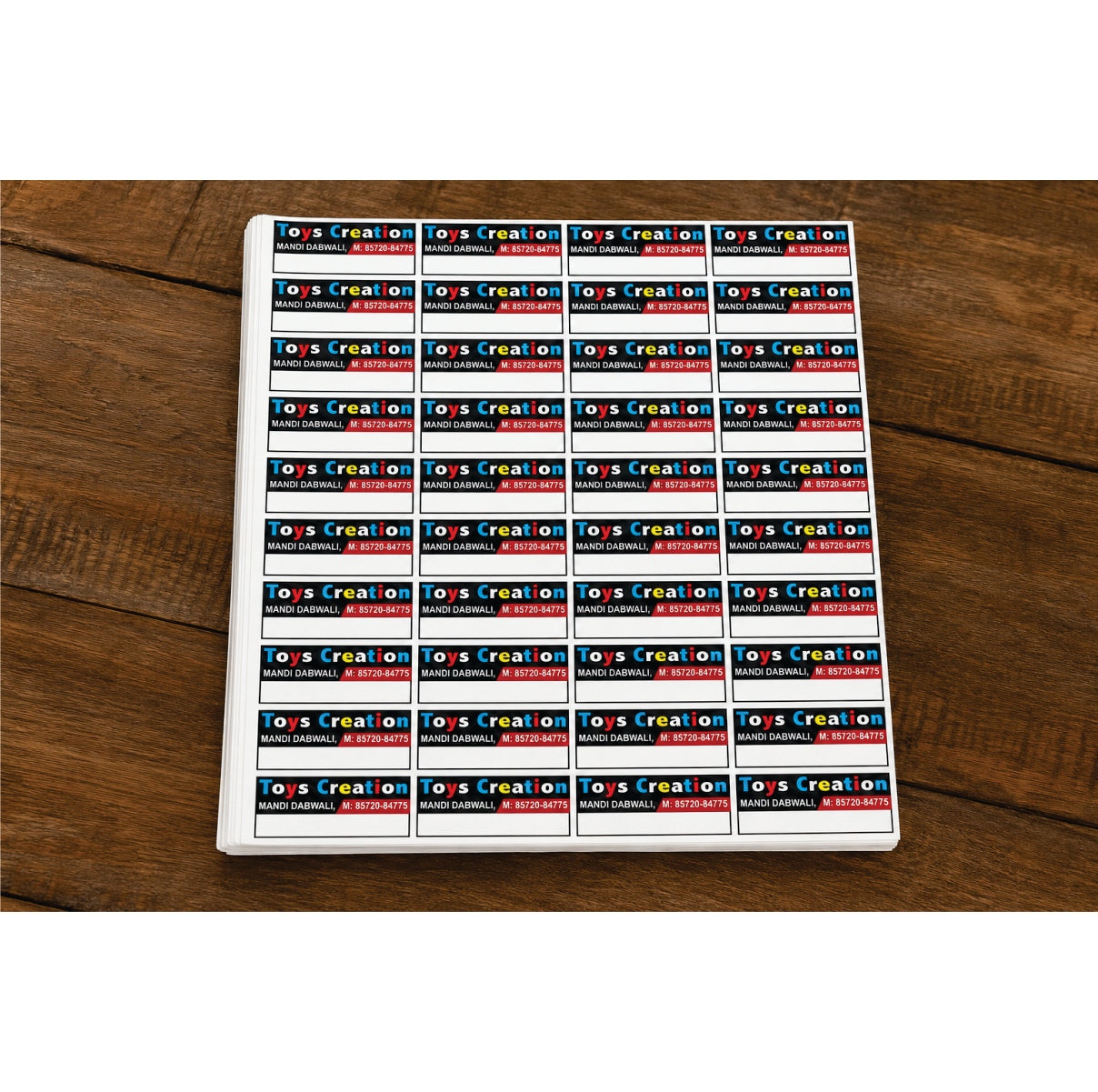 CUSTOM STICKER TO 06| 100 SHEETS