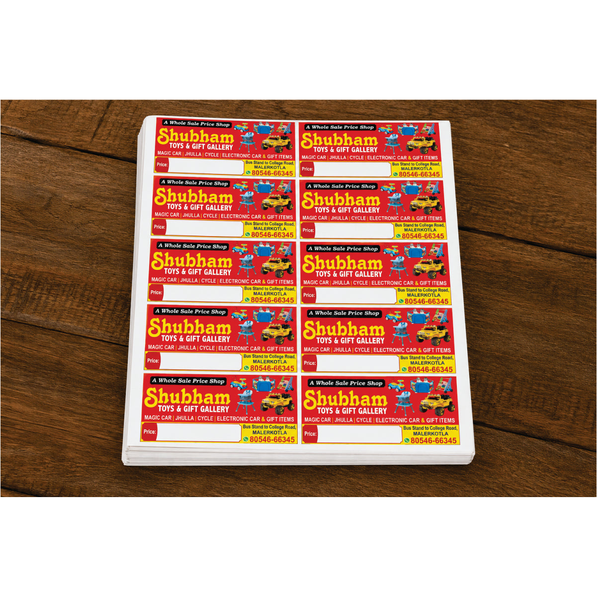CUSTOM STICKER TO 07| 100 SHEETS