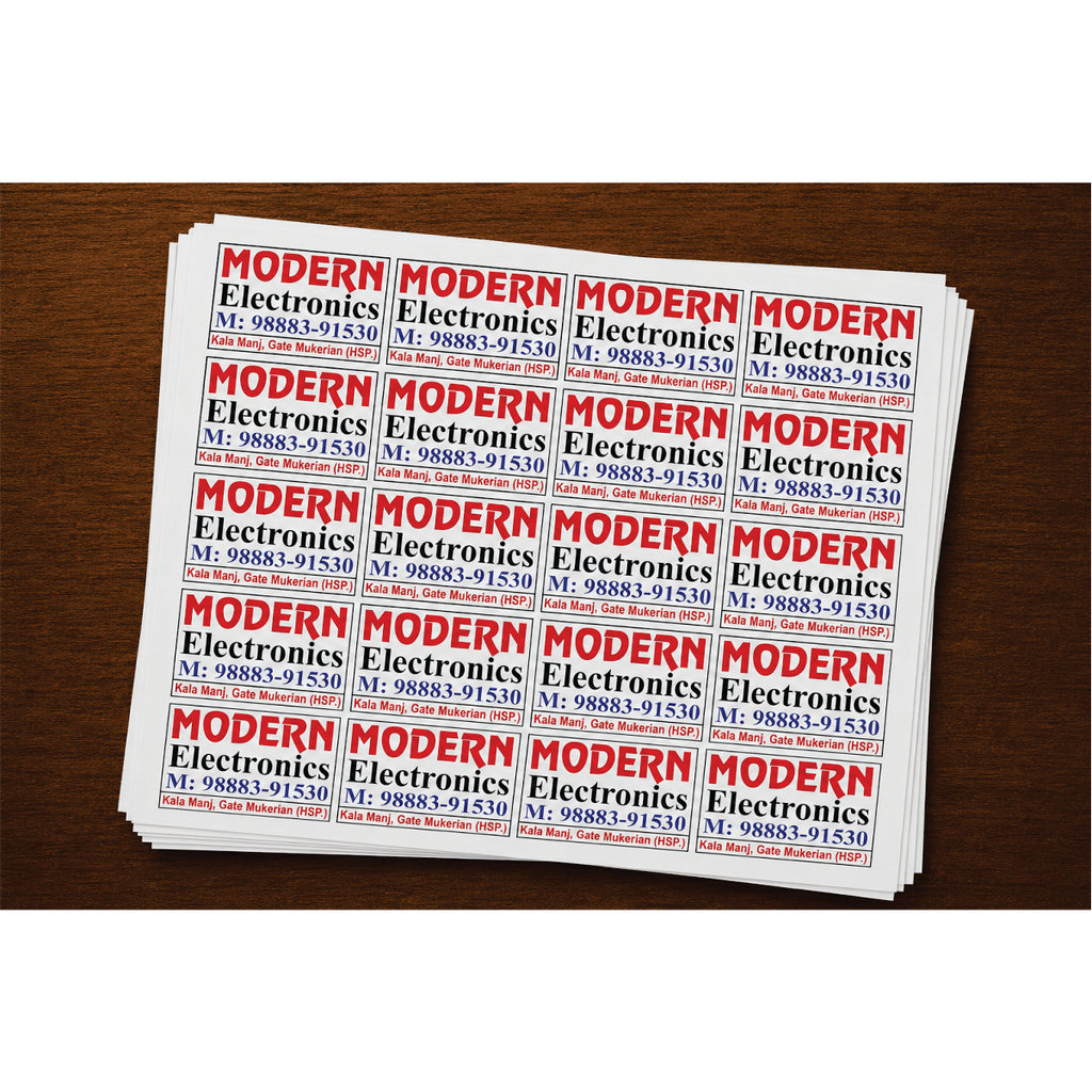 CUSTOM STICKER EL 07| 100 SHEETS