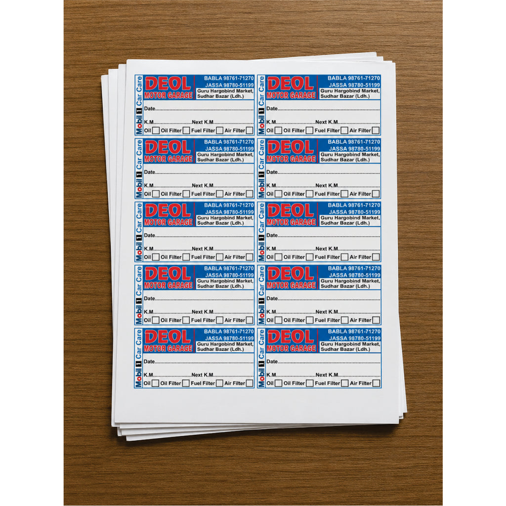 CUSTOM STICKER CR 07| 100 SHEETS