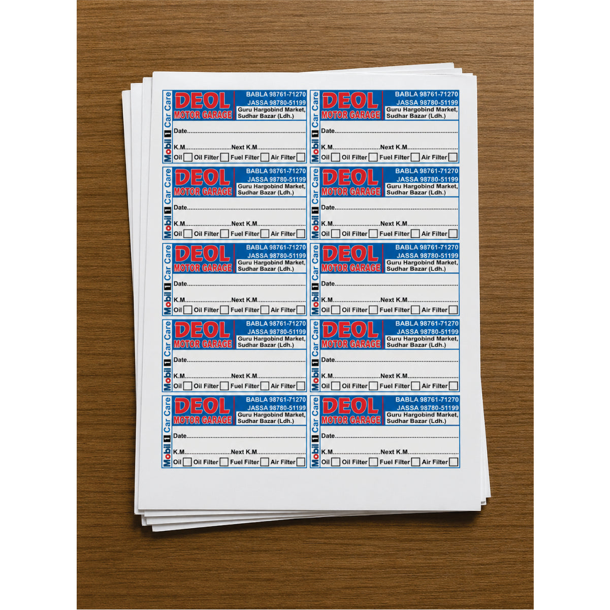 CUSTOM STICKER CR 07| 100 SHEETS