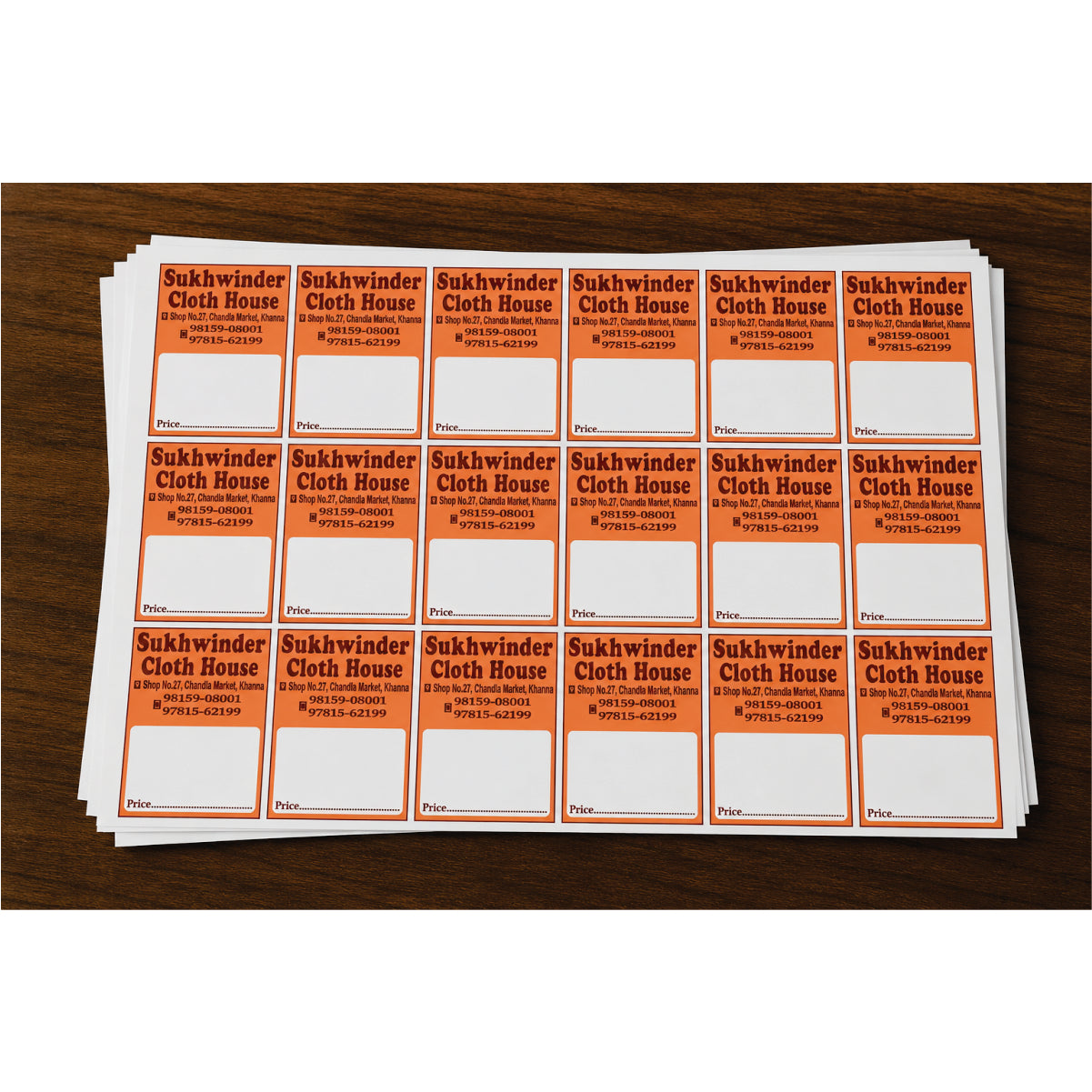 CUSTOM STICKER CL 07| 100 SHEETS