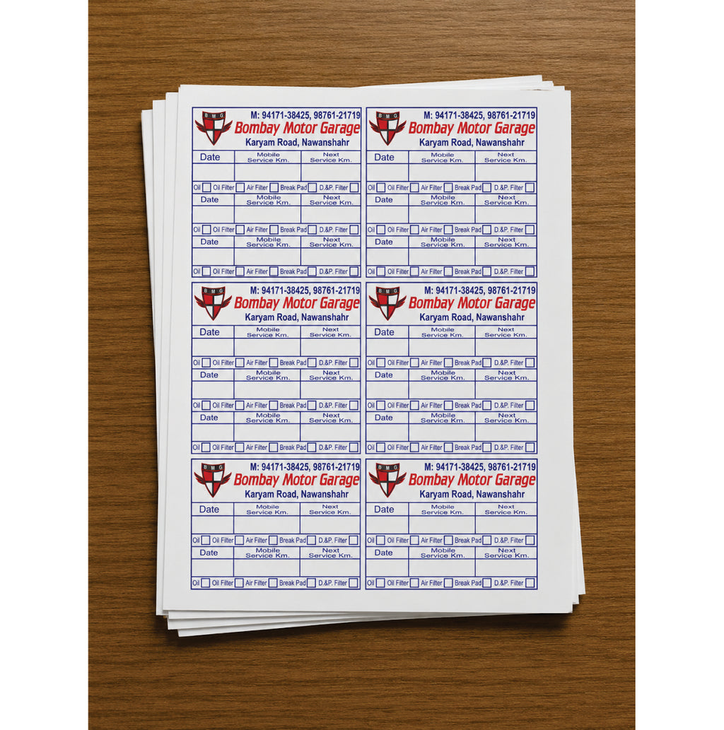 CUSTOM STICKER CR 08| 100 SHEETS