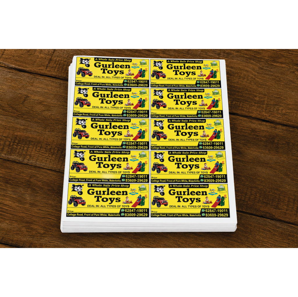 CUSTOM STICKER TO 08| 100 SHEETS
