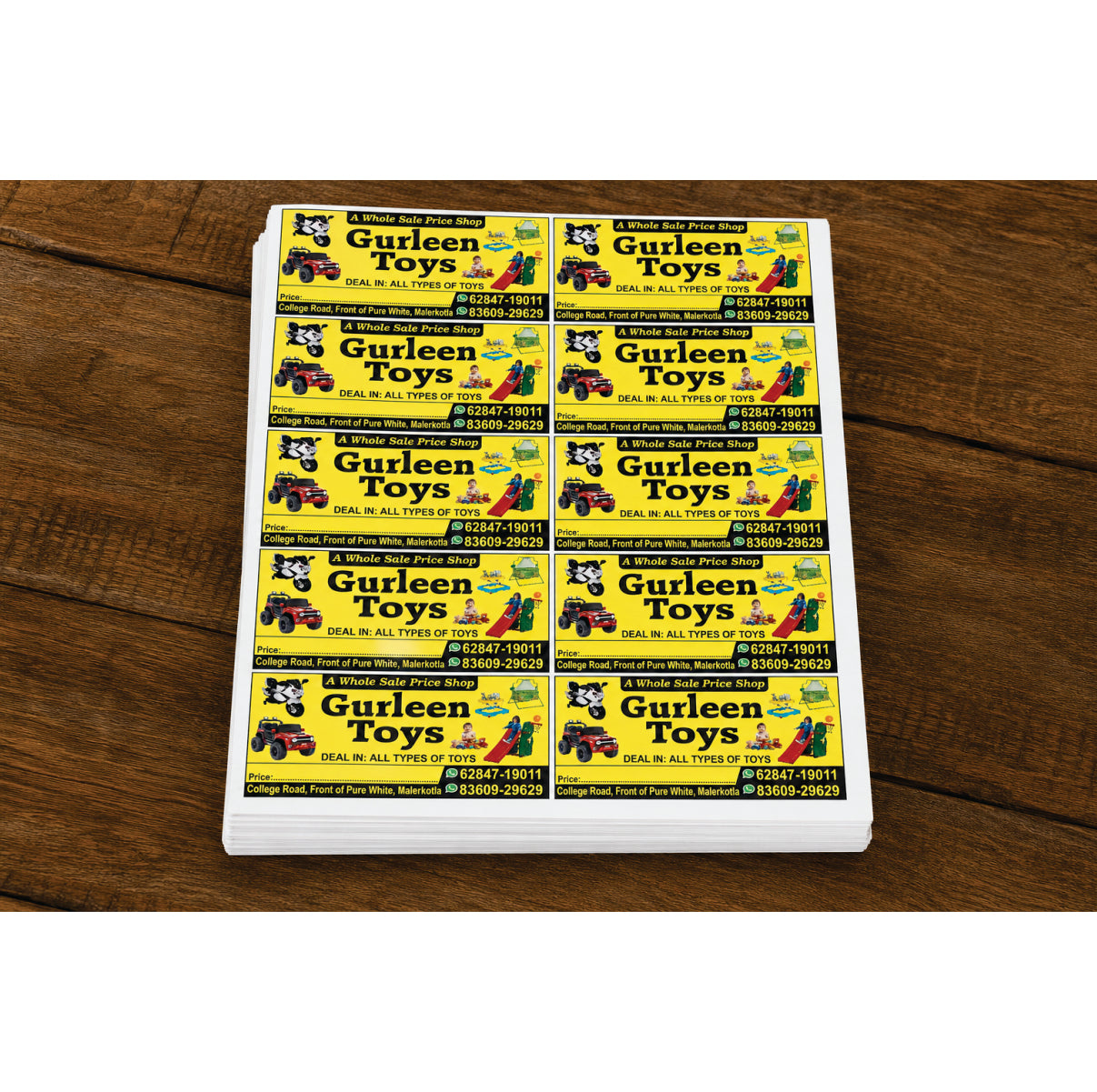 CUSTOM STICKER TO 08| 100 SHEETS