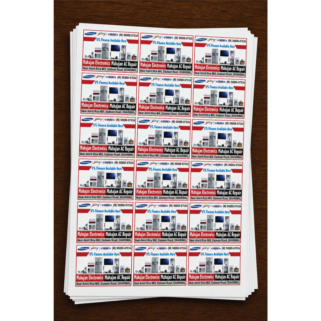 CUSTOM STICKER EL 08| 100 SHEETS