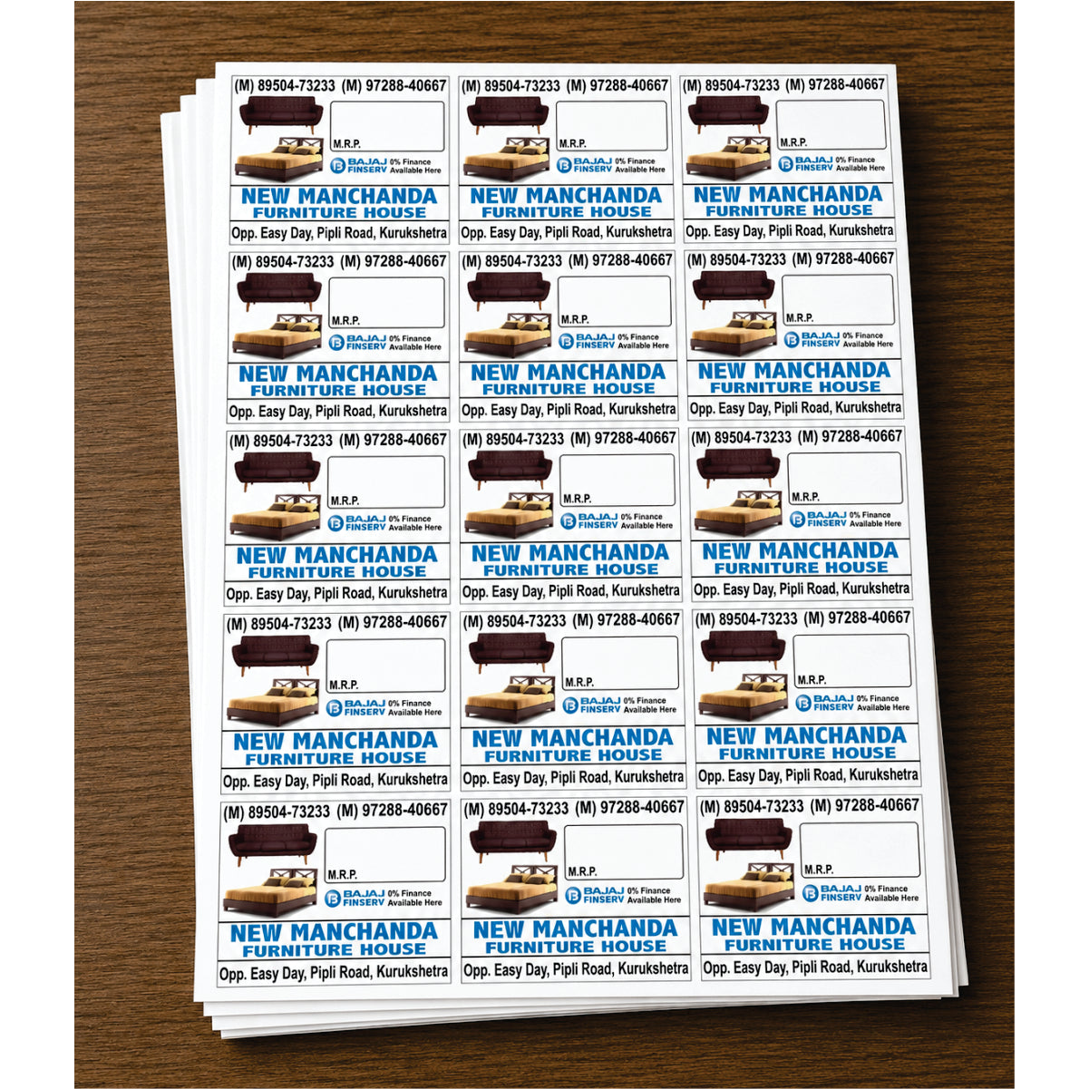 CUSTOM STICKER FUR 08| 100 SHEETS