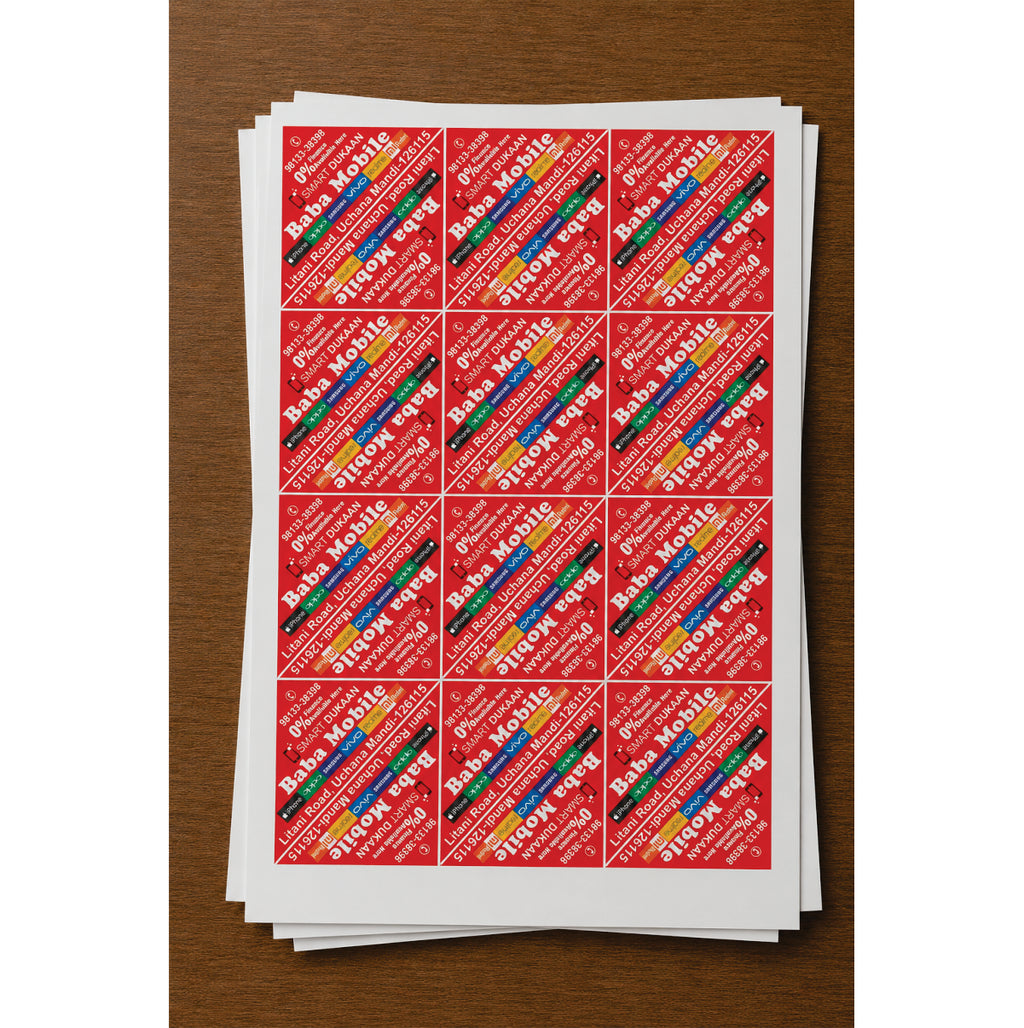CUSTOM STICKER MO 08| 100 SHEETS