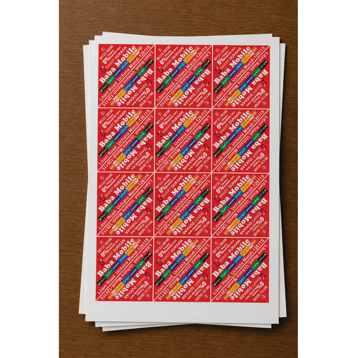 CUSTOM STICKER MO 08| 100 SHEETS