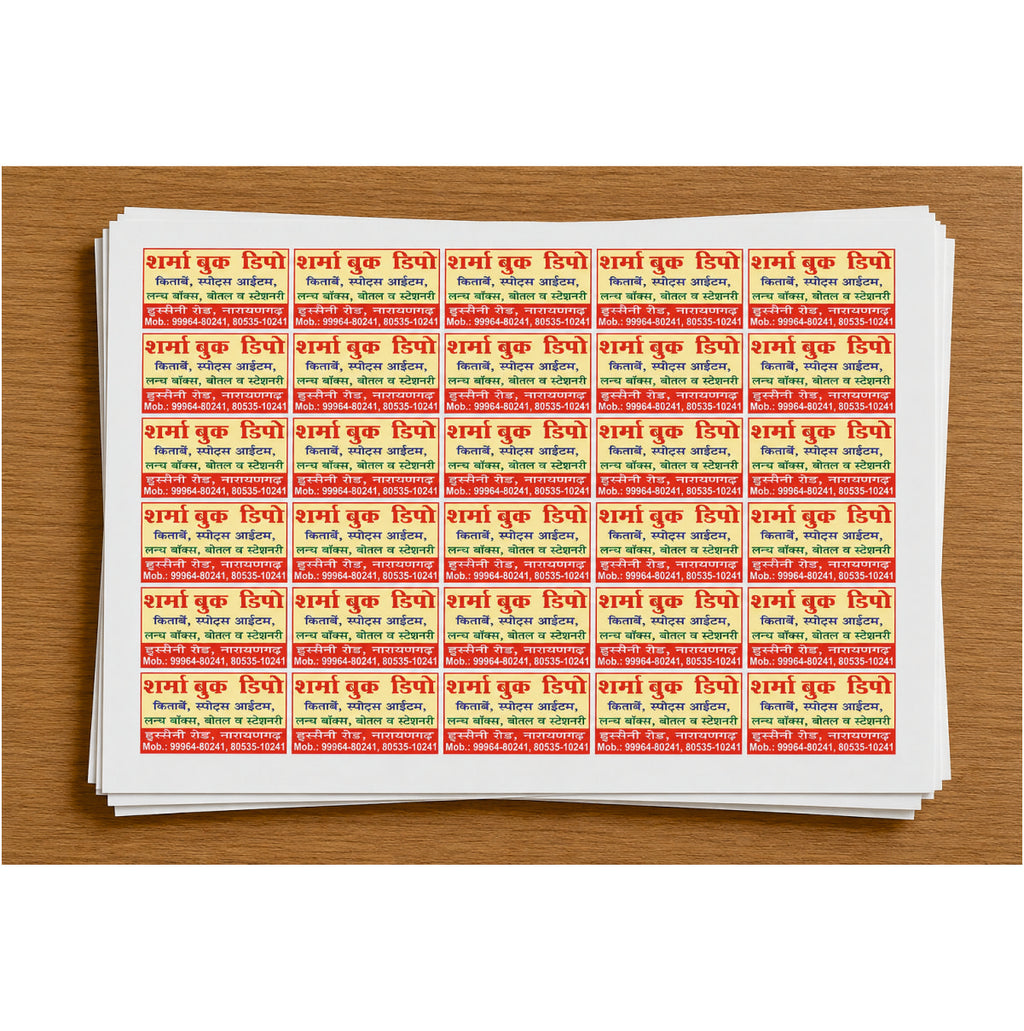 CUSTOM STICKER Bo 08| 100 SHEETS