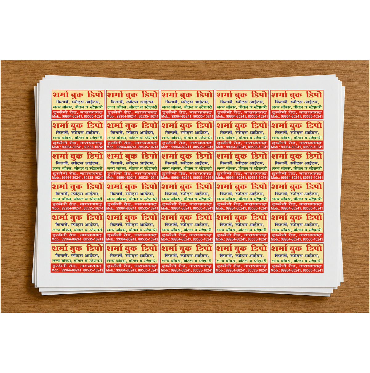 CUSTOM STICKER Bo 08| 100 SHEETS