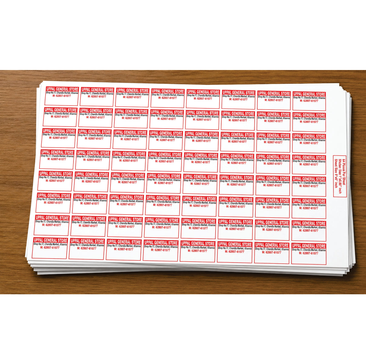 CUSTOM STICKER GE 09 | 100 SHEETS