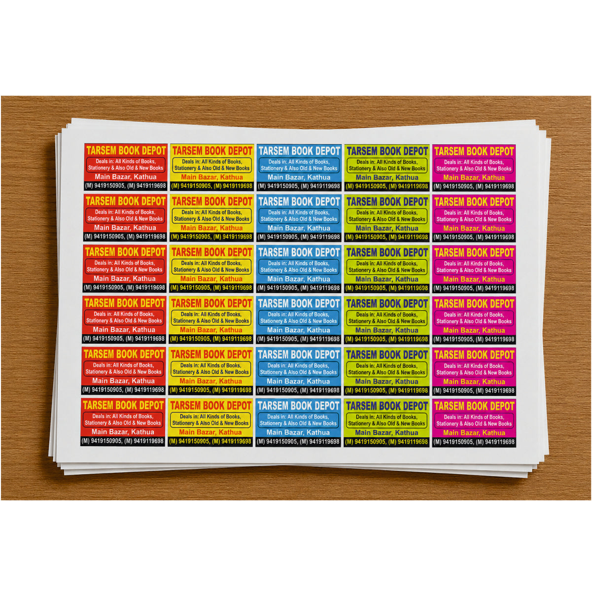 CUSTOM STICKER Bo 09| 100 SHEETS