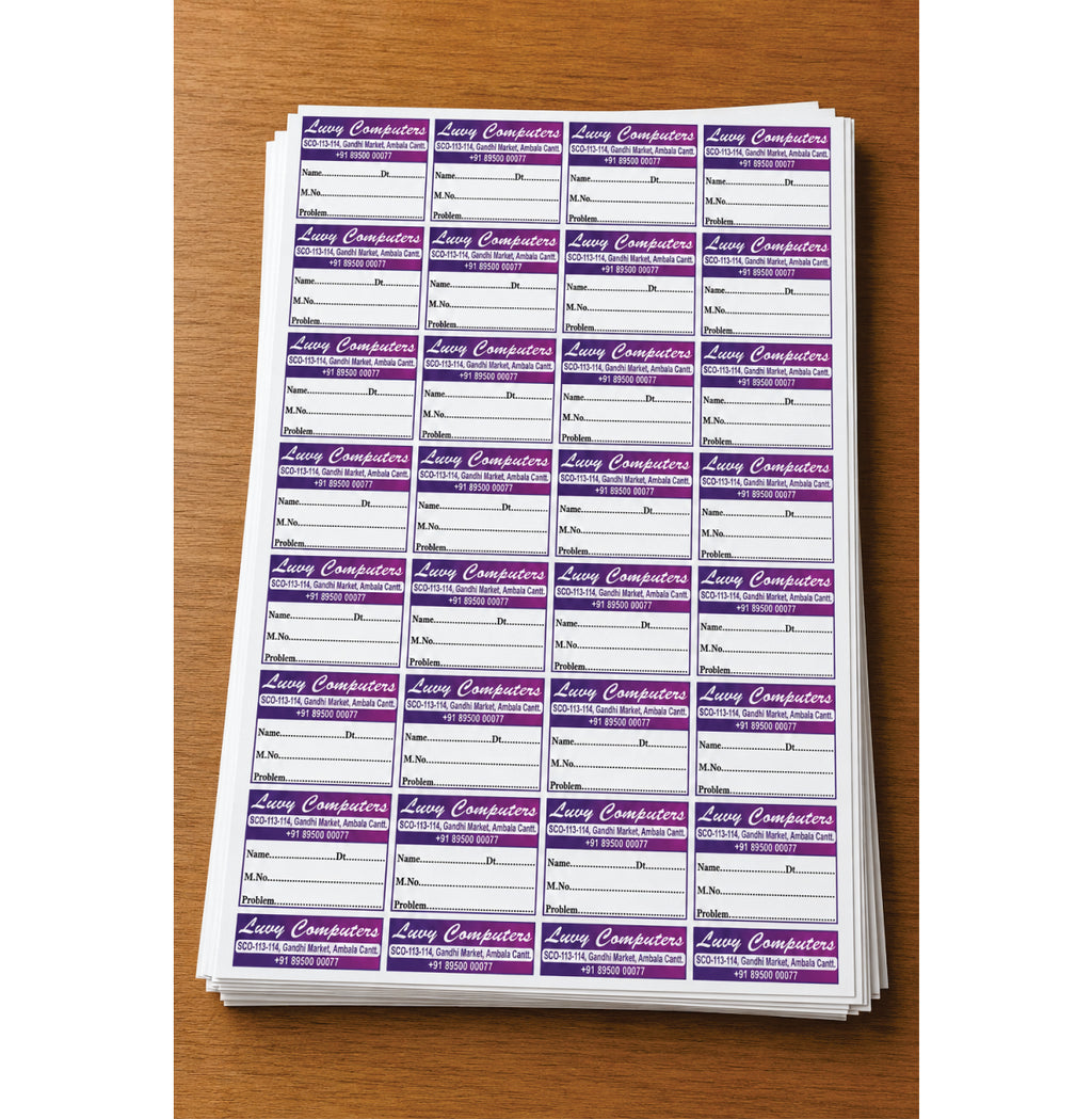 CUSTOM STICKER COM 09| 100 SHEETS
