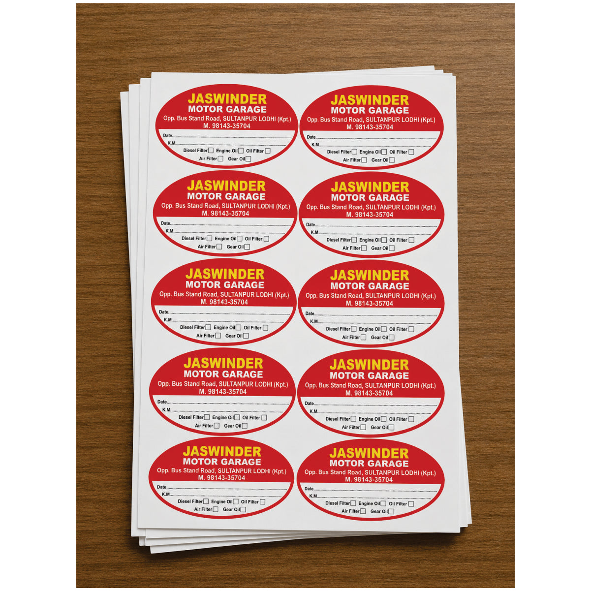 CUSTOM STICKER CR 09| 100 SHEETS