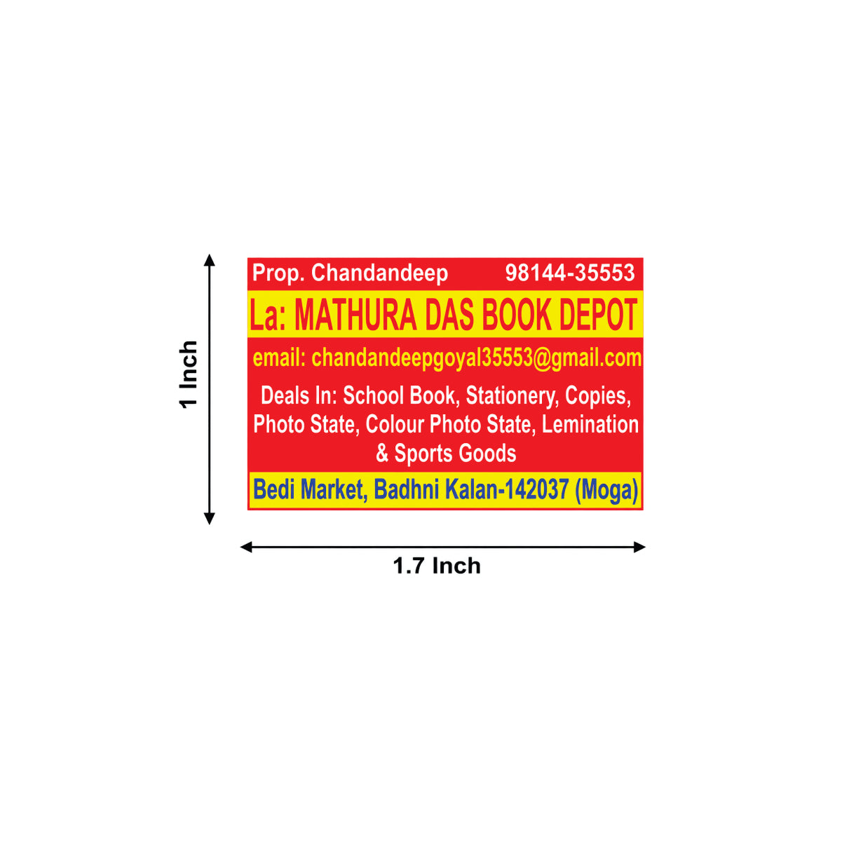 CUSTOM STICKER Bo 14| 100 SHEETS