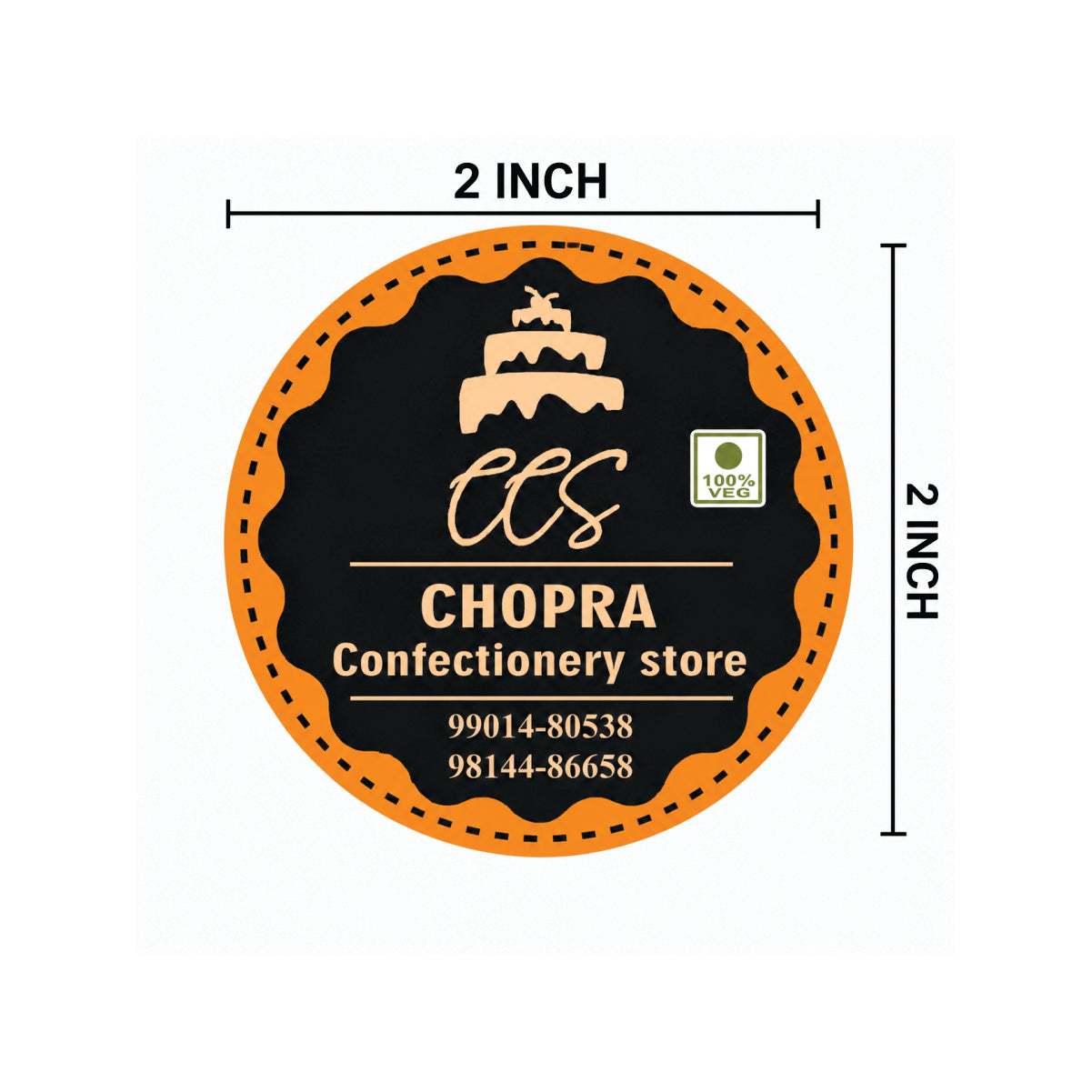 CUSTOM STICKER BK 24 | 100 SHEETS