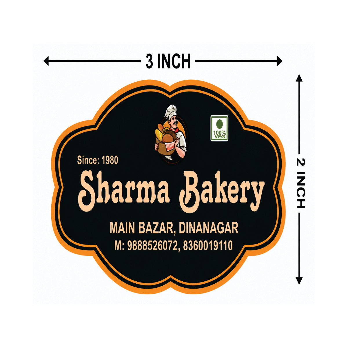 CUSTOM STICKER BK 40| 100 SHEETS