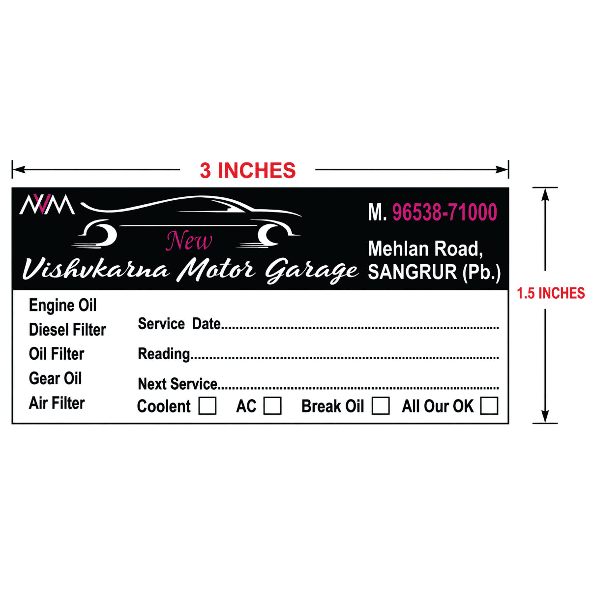 CUSTOM STICKER CR 05| 100 SHEETS