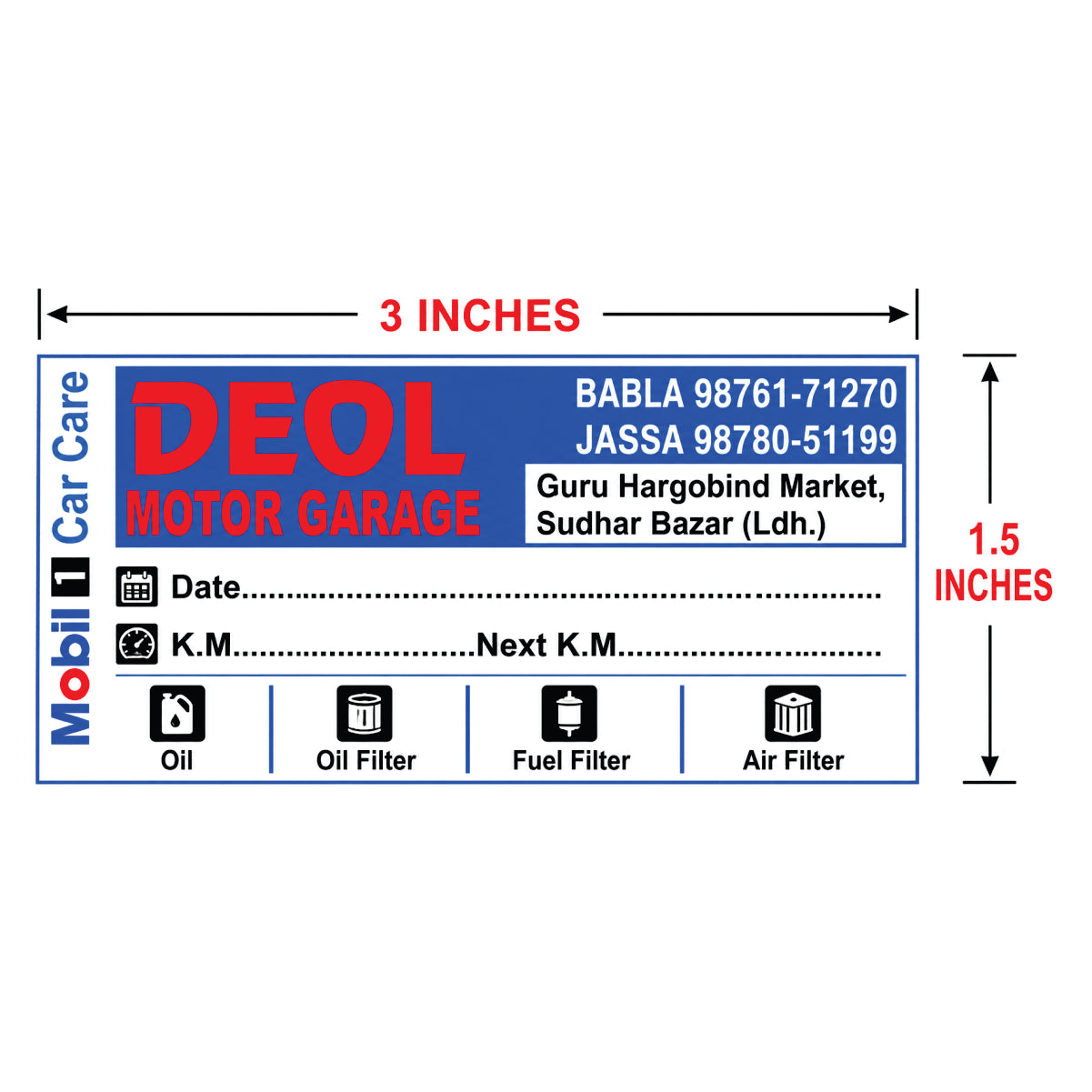 CUSTOM STICKER CR 07| 100 SHEETS