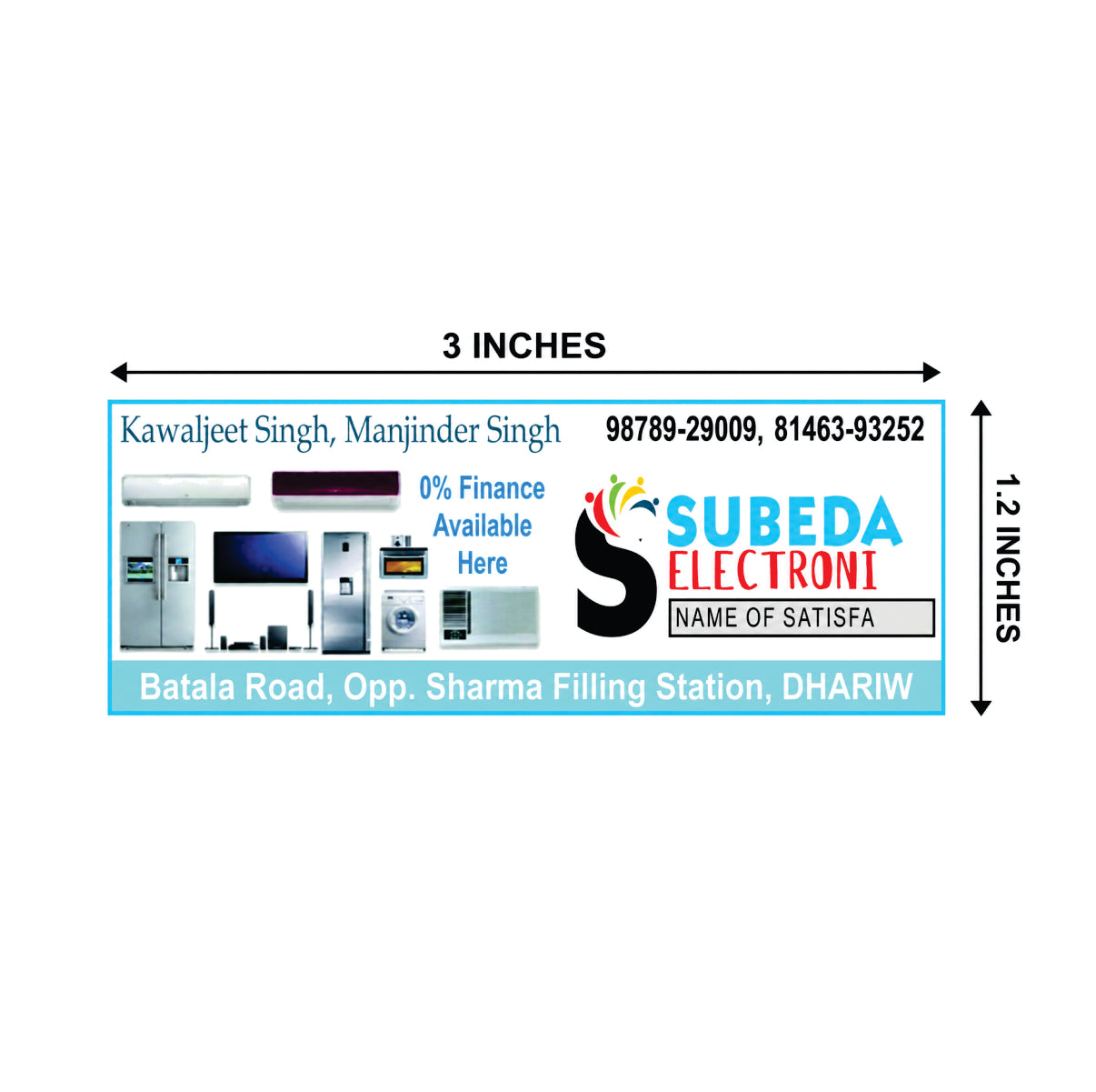 CUSTOM STICKER EL 09| 100 SHEETS