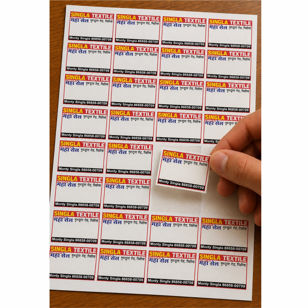 CUSTOM STICKER CL 38| 100 SHEETS