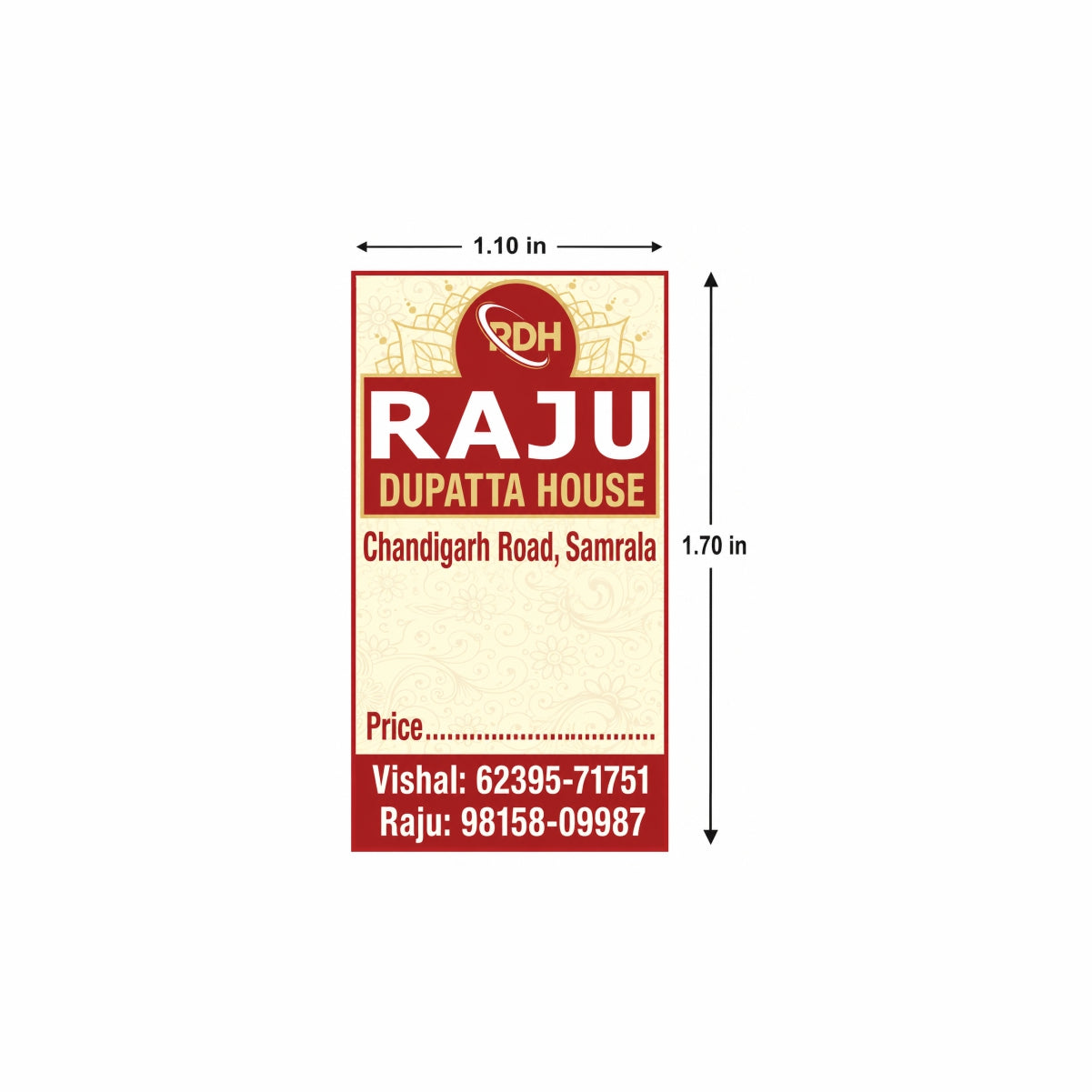 CUSTOM STICKER CL 19| 100 SHEETS