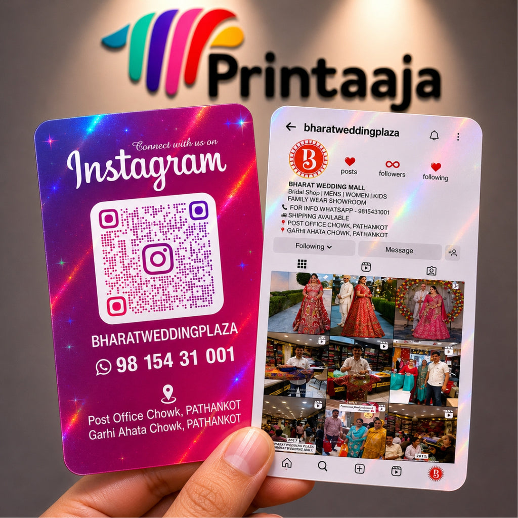 INSTA HOLOGRAPHIC VIISITING CARD