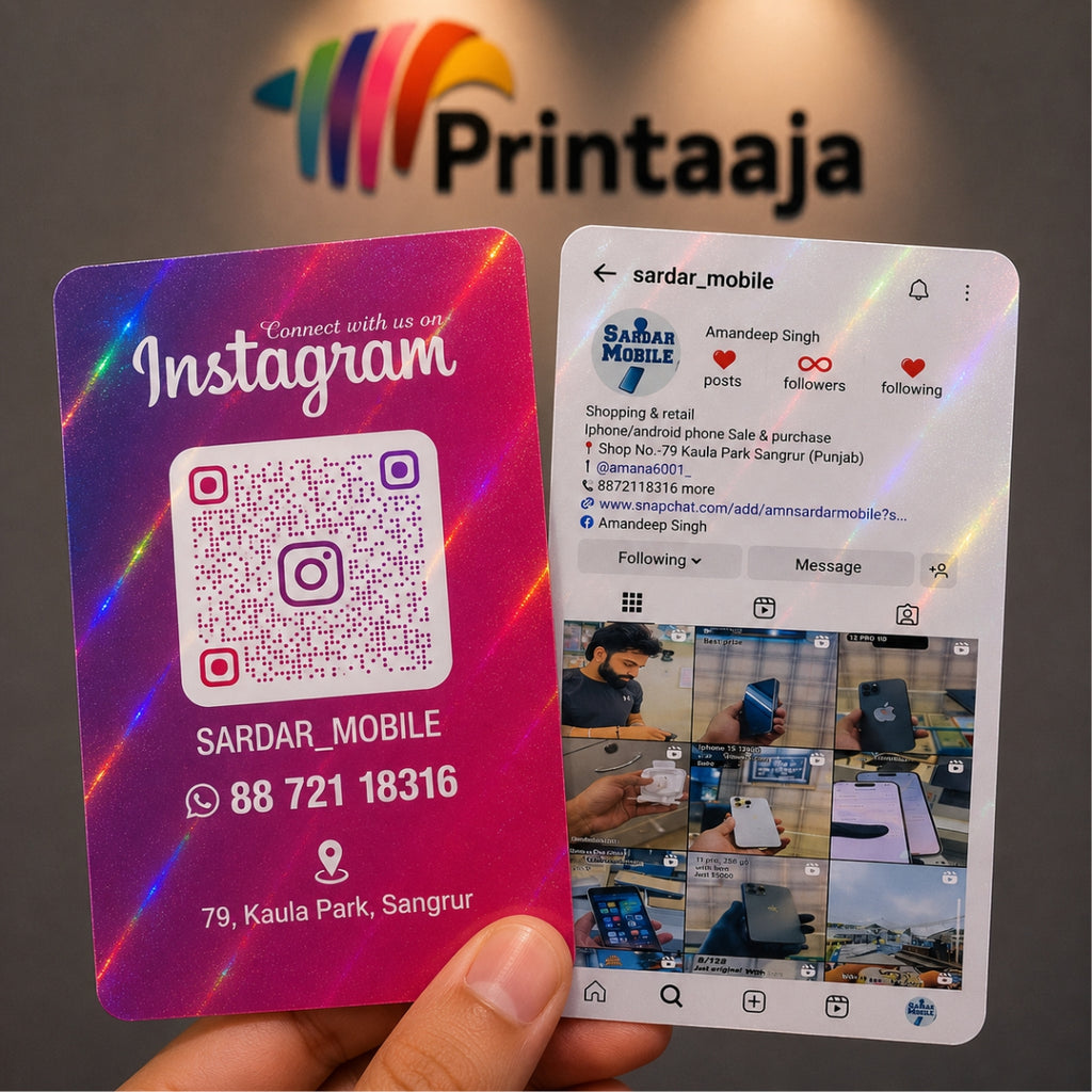 INSTA HOLOGRAPHIC VIISITING CARD