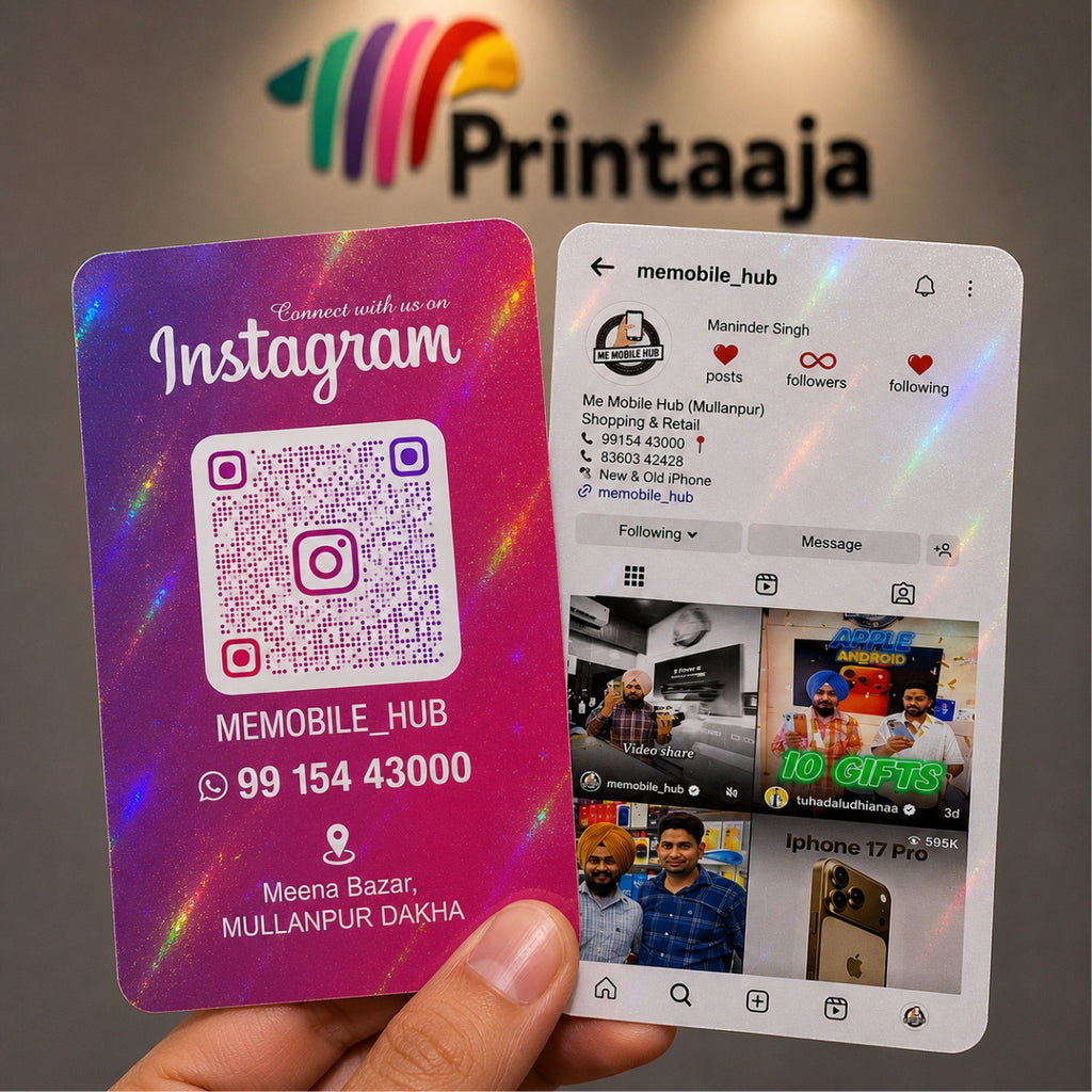 INSTA HOLOGRAPHIC VIISITING CARD