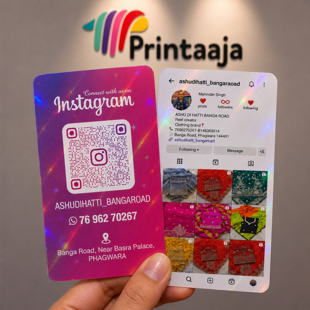 INSTA HOLOGRAPHIC VIISITING CARD