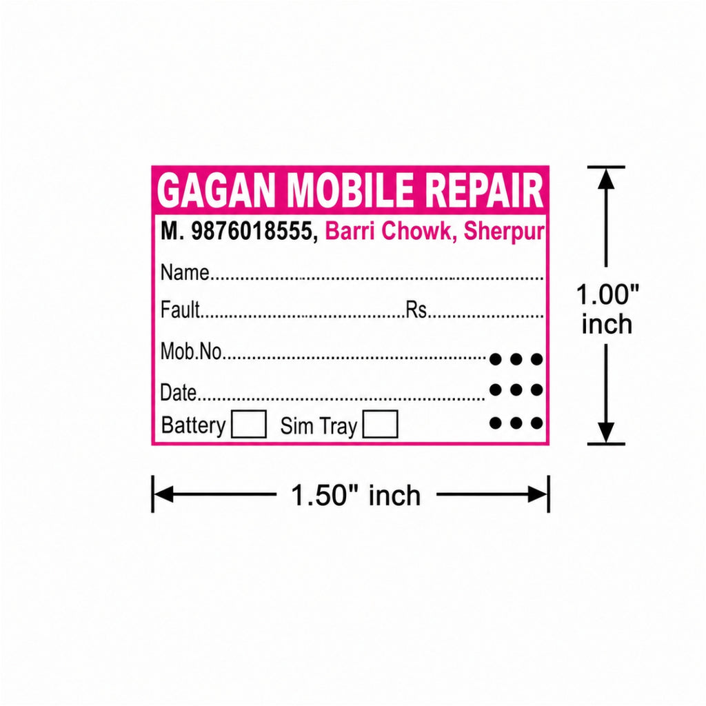 CUSTOM STICKER MO 25| 100 SHEETS