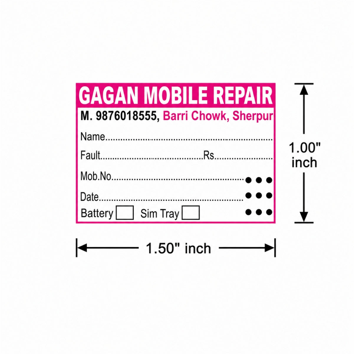 CUSTOM STICKER MO 25| 100 SHEETS