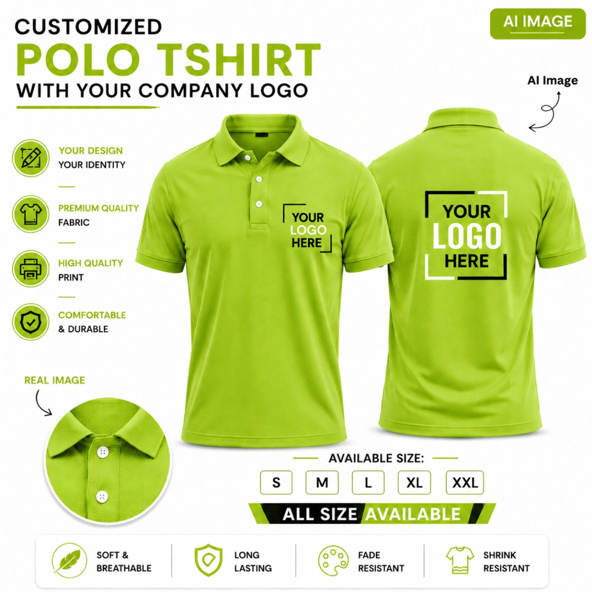 Custom T-Shirt -    Parrot With your logo printed